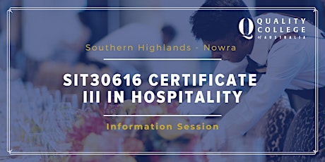 Certificate III in Hospitality - Southern Highlands Information Session