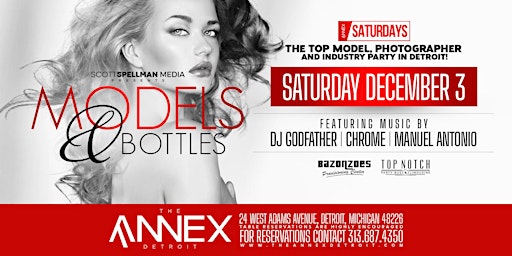Saturdays At Annex presents Models & Bottles on December 3rd!