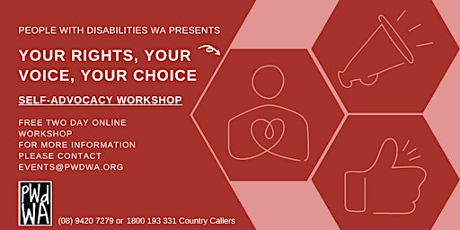 PWdWA's Your Rights, Your Voice, Your Choice Online Workshop December