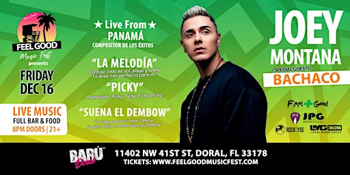JOEY MONTANA Live from Panamá with BACHACO