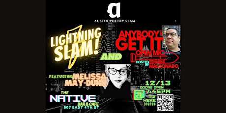 APS Presents: ANYBODY CAN GET IT Open Mic & SLAM Hosted by Ed Koch!!