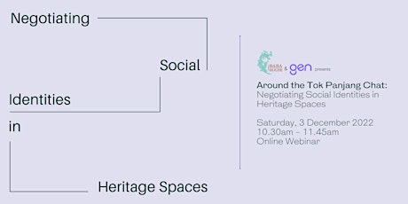 [Online Webinar] Negotiating Social Identities in Heritage Spaces