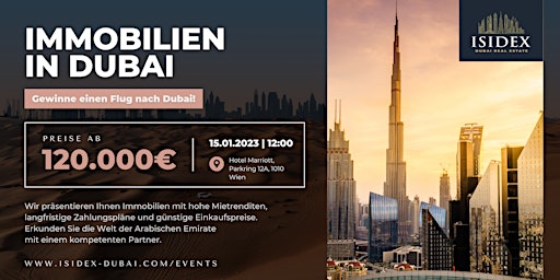 Starte  das Jahr 2023 mit einem Investment in Dubai! Immo-Event in Wien