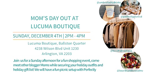 DC MOM BLOGGER DECEMBER MEETUP: Lucuma Boutique Sip & Shop