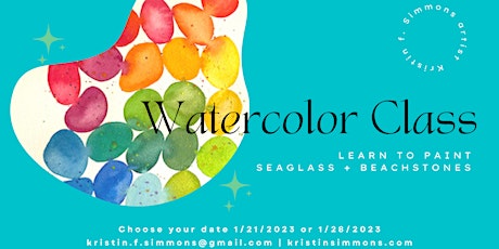 Beachstone + Seaglass Watercolor Class 1/21/2023