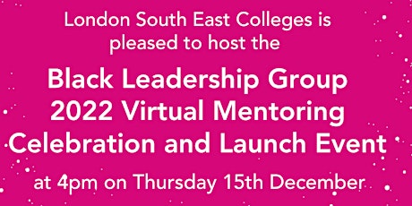 Black Leadership Group 2022 Virtual Mentoring Celebration and Launch