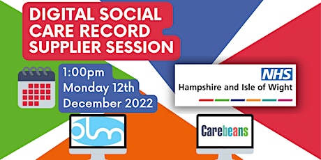 Digital Social Care Record Supplier Session - HIOW DiSC