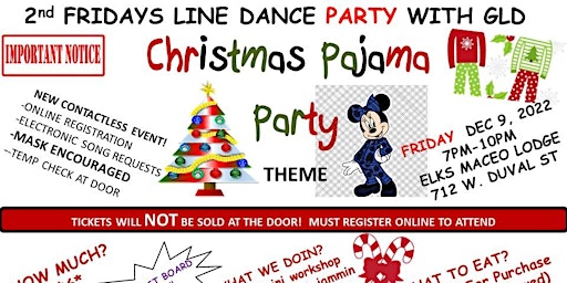 GLD DECEMBER 2ND FRIDAY LINE DANCE PARTY
