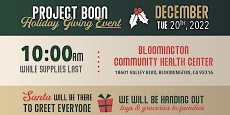 Project Boon Holiday Giving Event