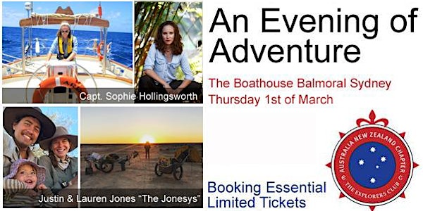 The Explorers Club: Evening of Adventure – Thursday 1 March 2018