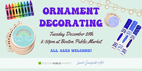 Ornament Decorating at Boston Public Market