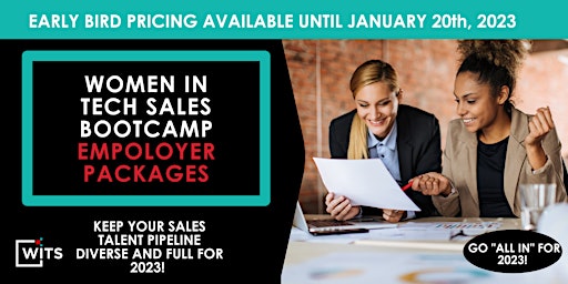 Women in Tech Sales Bootcamp 2023 - "ALL IN" EMPLOYER PARTNER PACKAGES