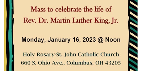 Image principale de Martin Luther King Day Celebration at Holy Rosary-St. John Church