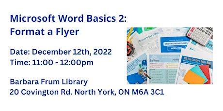 Microsoft Word Basics 2: Format a Flyer