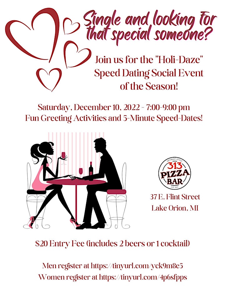 Speed Dating at The 313 Pizza Bar image