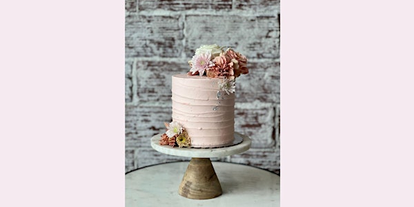 Cake Building & Decorating Class: Textured Buttercream Cake with Flowers