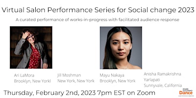 MDD's Virtual Salon Performance Series for Social Change: Feb 2nd, 2023