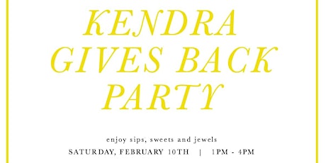 Kendra Scott Gives Back Party! primary image