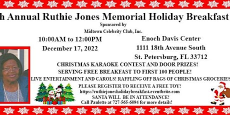 6th Annual Ruthie Jones Memorial Holiday Breakfast