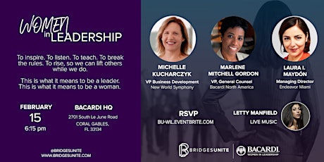 Women in Leadership powered by Bacardi WIL primary image