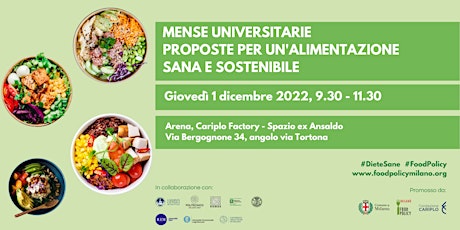 Mense universitarie:  proposte per un'alimentazione sana e sostenibile