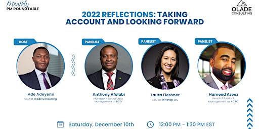 2022 Reflection : Taking Account and Looking Forward
