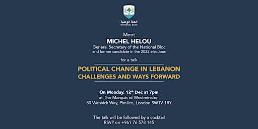 Political Change in Lebanon: A talk with Michel Helou