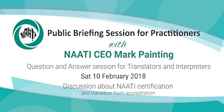 Question and Answer Session with NAATI CEO, Mark Painting - Perth 2018 primary image