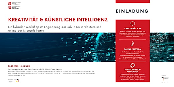 Kreativität & Künstliche Intelligenz - Workshop in Kaiserslautern & online