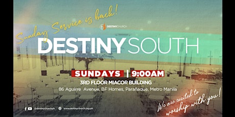 [Dec 4 - 9AM] Destiny South ONSITE Sunday Service