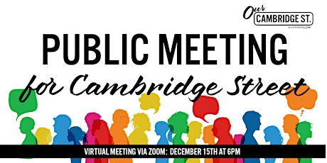 Our Cambridge Street Public Meeting
