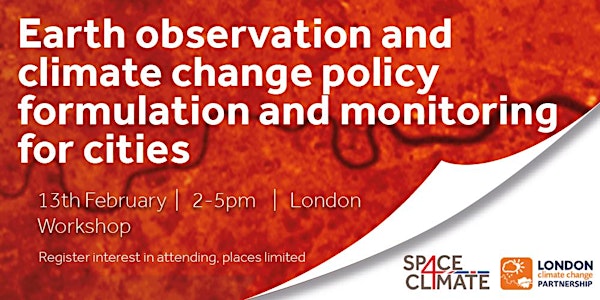EO climate change policy formulation and monitoring for cities