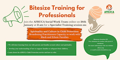 AFRUCA Training: Spirituality and Culture in Child Protection primary image