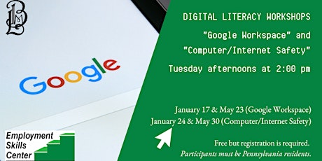 Digital Literacy Workshops - Google Workspace and Computer Safety