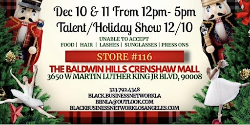 Winter Wonderland  Pop Up Event at Baldwin Hill Mall 12/10-12/11/22