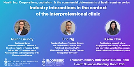 Image principale de Industry interactions in the context of the interprofessional clinic