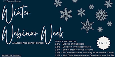 Winter Webinar Week: A Lunch and Learn Series