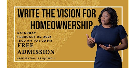 Write the Vision for Homeownership