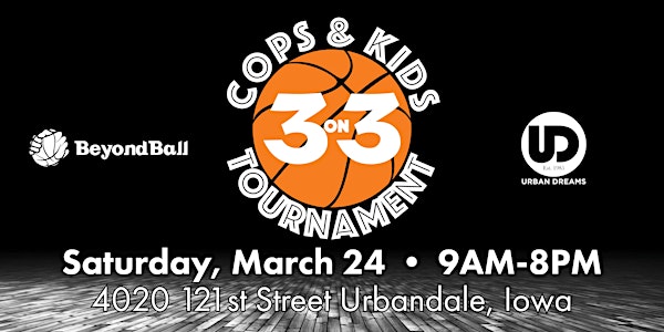 Kids & Cops 3-on-3 Basketball Tournament w/ 3-point and slam dunk contests