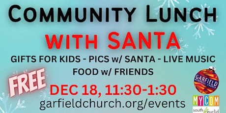 Lunch with Santa Community Meal December 18, 11:30 AM-1:30 PM
