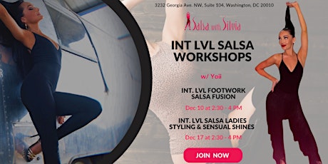 90-MIN INT. LVL SALSA LADIES STYLING & SENSUAL SHINES WORKSHOP with YOII