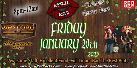 April Red is Back to Rock Wexford Irish Pub & Grill in Tampa!