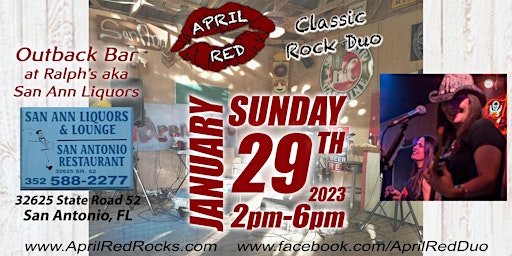 April Red Sunday Funday at the Outback Bar at San Ann Liquors in Dade City!