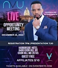 NVU Live Opportunity Meeting Featuring Dr. David Imonitie