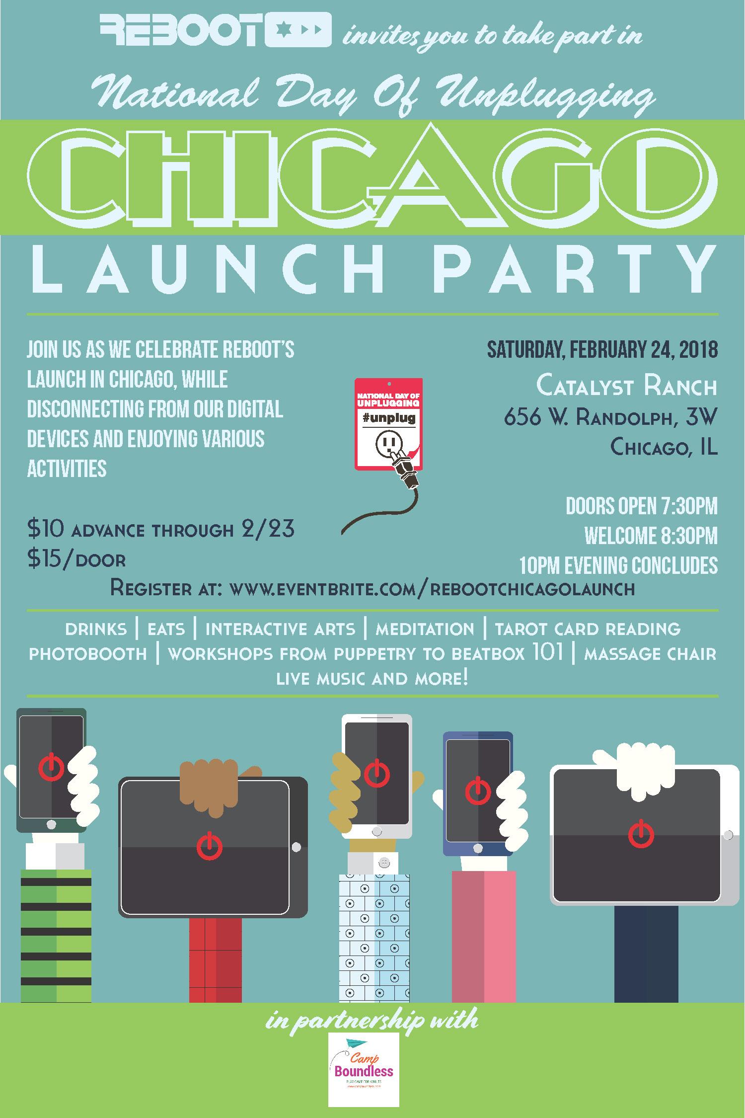 Reboot presents The National Day of Unplugging Chicago Launch Party