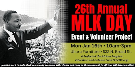 Uhuru MLK Day Philly 2023