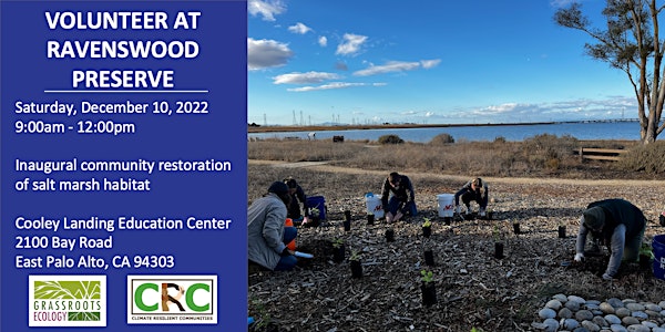 CANCELLED Volunteer Outdoors in East Palo Alto at Ravenswood Preserve