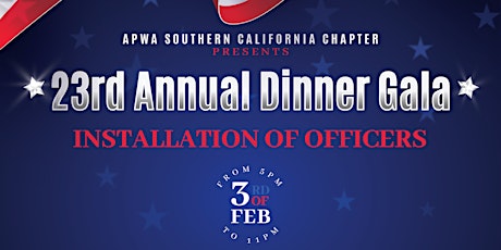 23rd Annual Dinner Gala - Installation of Officers