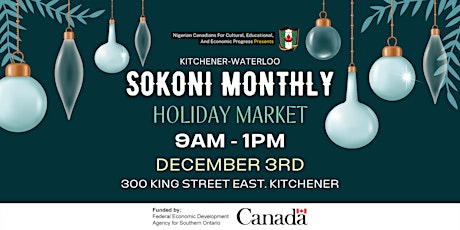 Kitchener - Waterloo Sokoni: Holiday Martket