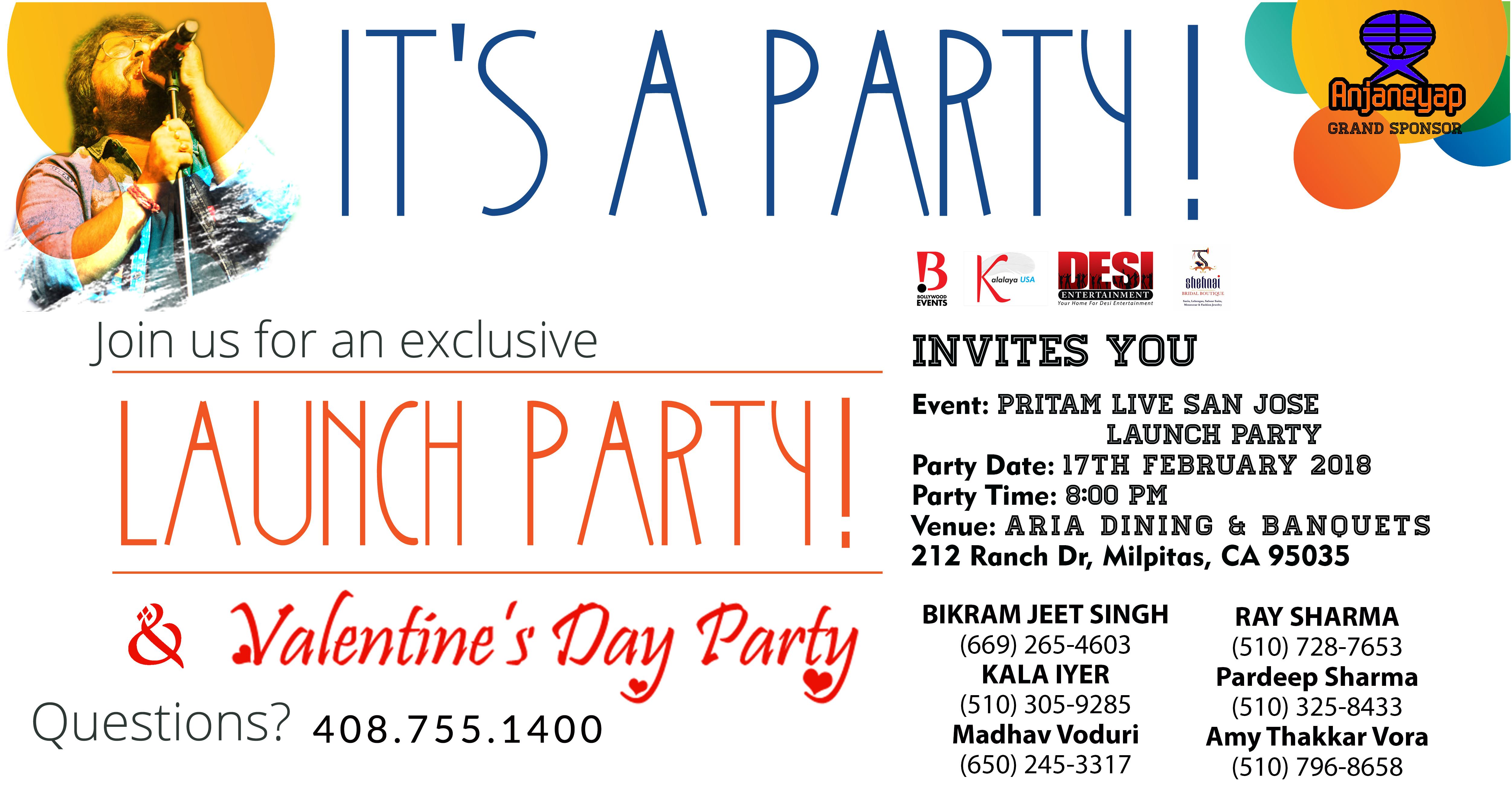 Valentine's Day Celebrations & Launch Party Pritam Live 